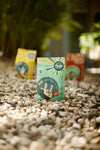 Respé Haitian Coffee medium roast packaging on rocky surface 