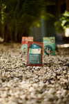 haiti coffee's cafe dondon packaging on rocks